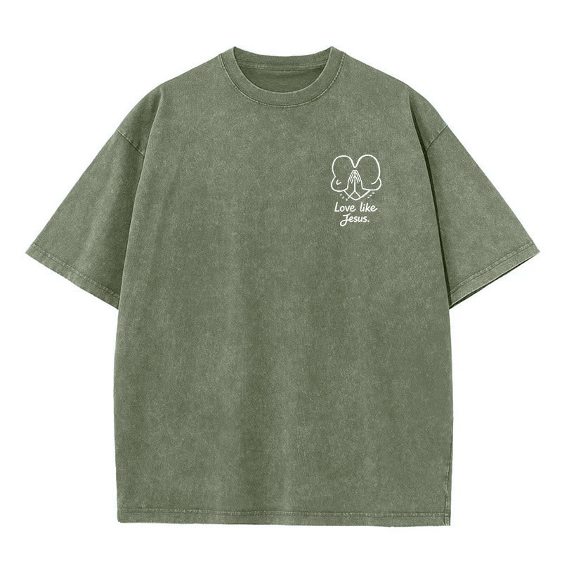 Christianartworkshop „Liebe wie Jesus“ – 1. Korinther 13 – Unisex-T-Shirt (vorgewaschen) - image 10