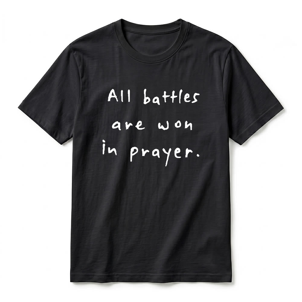 Christianartworkshop Alle Schlachten werden im Gebet gewonnen – Glaubensbestätigung – Premium-T-Shirt mit kurzen Ärmeln - image 11