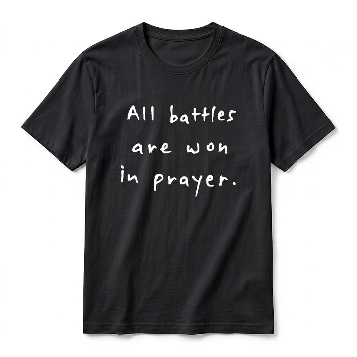 Christianartworkshop Alle Schlachten werden im Gebet gewonnen – Glaubensbestätigung – Premium-T-Shirt mit kurzen Ärmeln - image 11