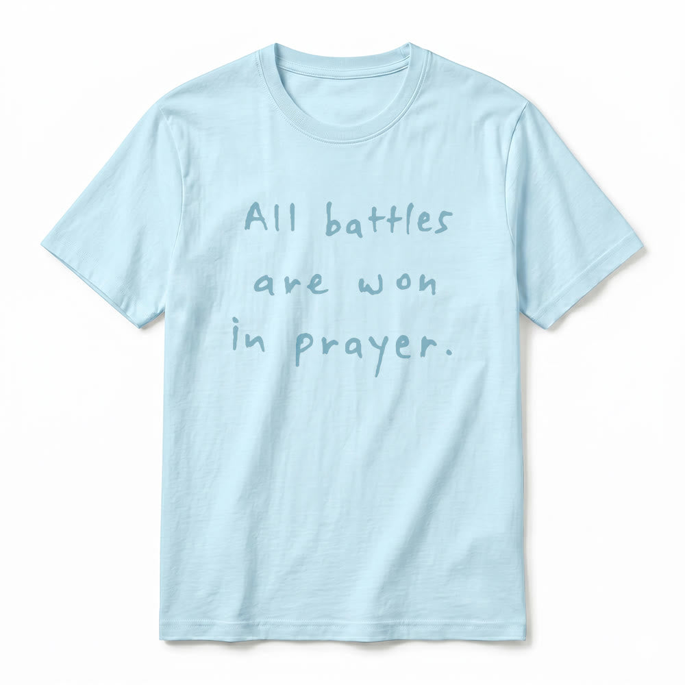 Christianartworkshop Alle Schlachten werden im Gebet gewonnen – Glaubensbestätigung – Premium-T-Shirt mit kurzen Ärmeln - image 17