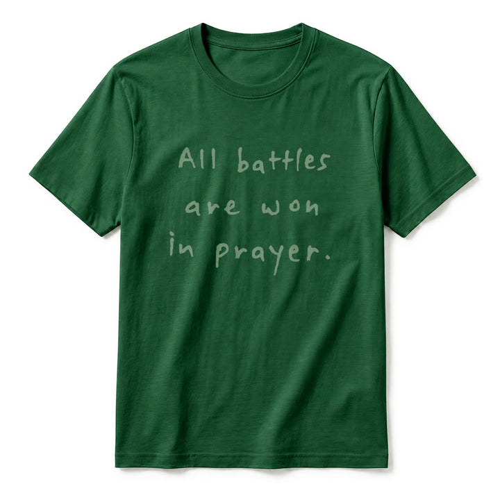 Christianartworkshop Alle Schlachten werden im Gebet gewonnen – Glaubensbestätigung – Premium-T-Shirt mit kurzen Ärmeln - image 23