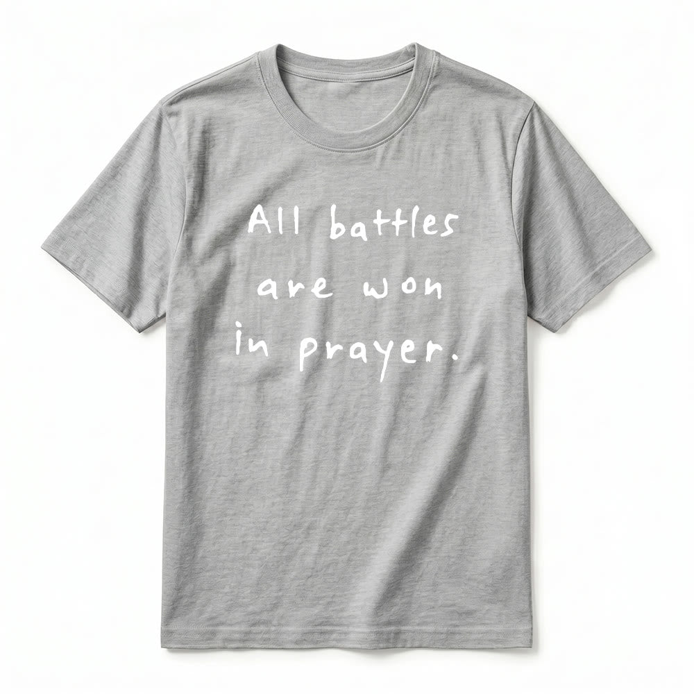 Christianartworkshop Alle Schlachten werden im Gebet gewonnen – Glaubensbestätigung – Premium-T-Shirt mit kurzen Ärmeln - image 8