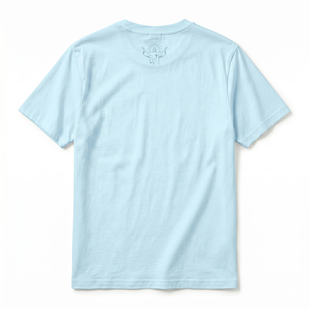 Christianartworkshop „Bete darüber genauso viel, wie du darüber nachdenkst“ – Handgeschriebenes Premium-T-Shirt mit kurzen Ärmeln - image 18