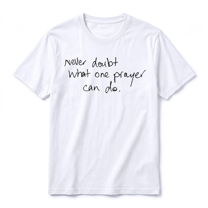 Christianartworkshop „Zweifle niemals daran, was ein Gebet bewirken kann“ Premium-Kurzarm-T-Shirt - image 11
