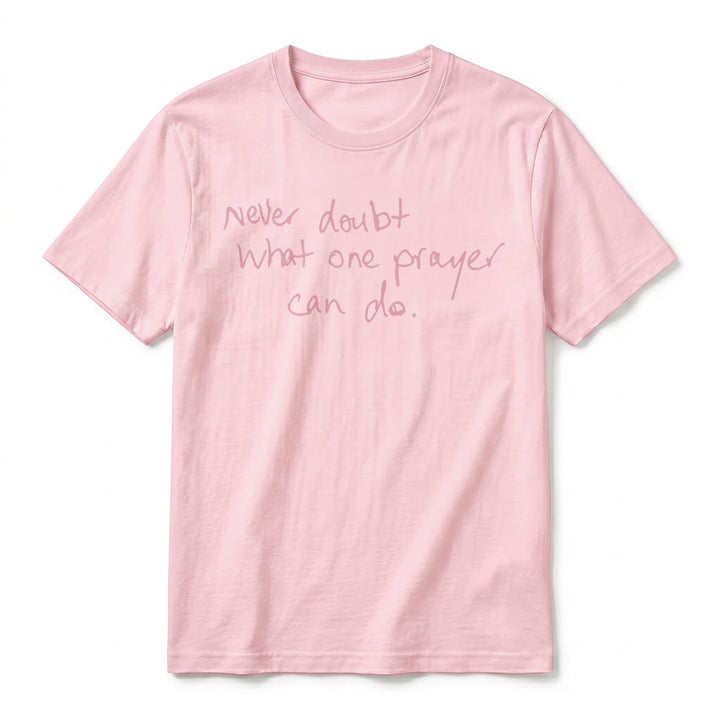 Christianartworkshop „Zweifle niemals daran, was ein Gebet bewirken kann“ Premium-Kurzarm-T-Shirt - image 26
