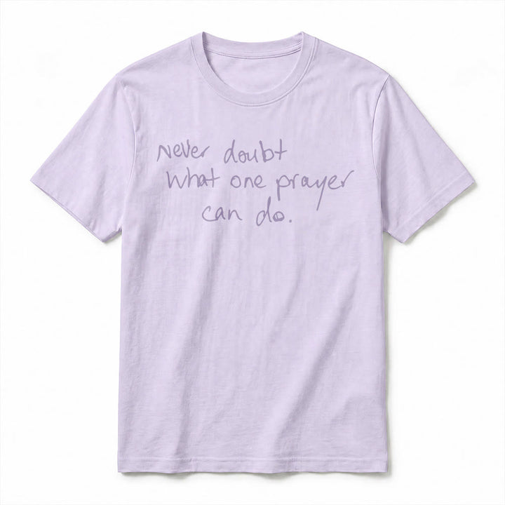 Christianartworkshop „Zweifle niemals daran, was ein Gebet bewirken kann“ Premium-Kurzarm-T-Shirt - image 8