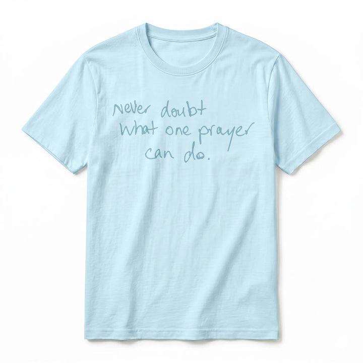 Christianartworkshop „Zweifle niemals daran, was ein Gebet bewirken kann“ Premium-Kurzarm-T-Shirt - image 20