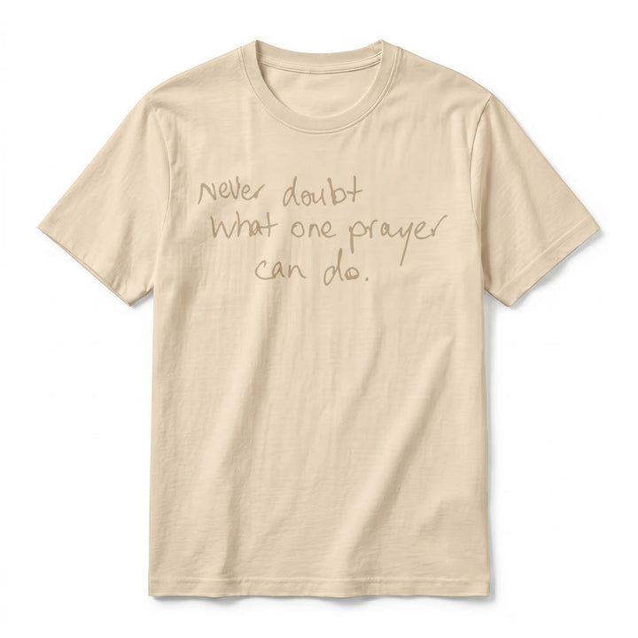 Christianartworkshop „Zweifle niemals daran, was ein Gebet bewirken kann“ Premium-Kurzarm-T-Shirt - image 17