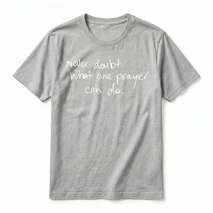 Christianartworkshop „Zweifle niemals daran, was ein Gebet bewirken kann“ Premium-Kurzarm-T-Shirt - image 14