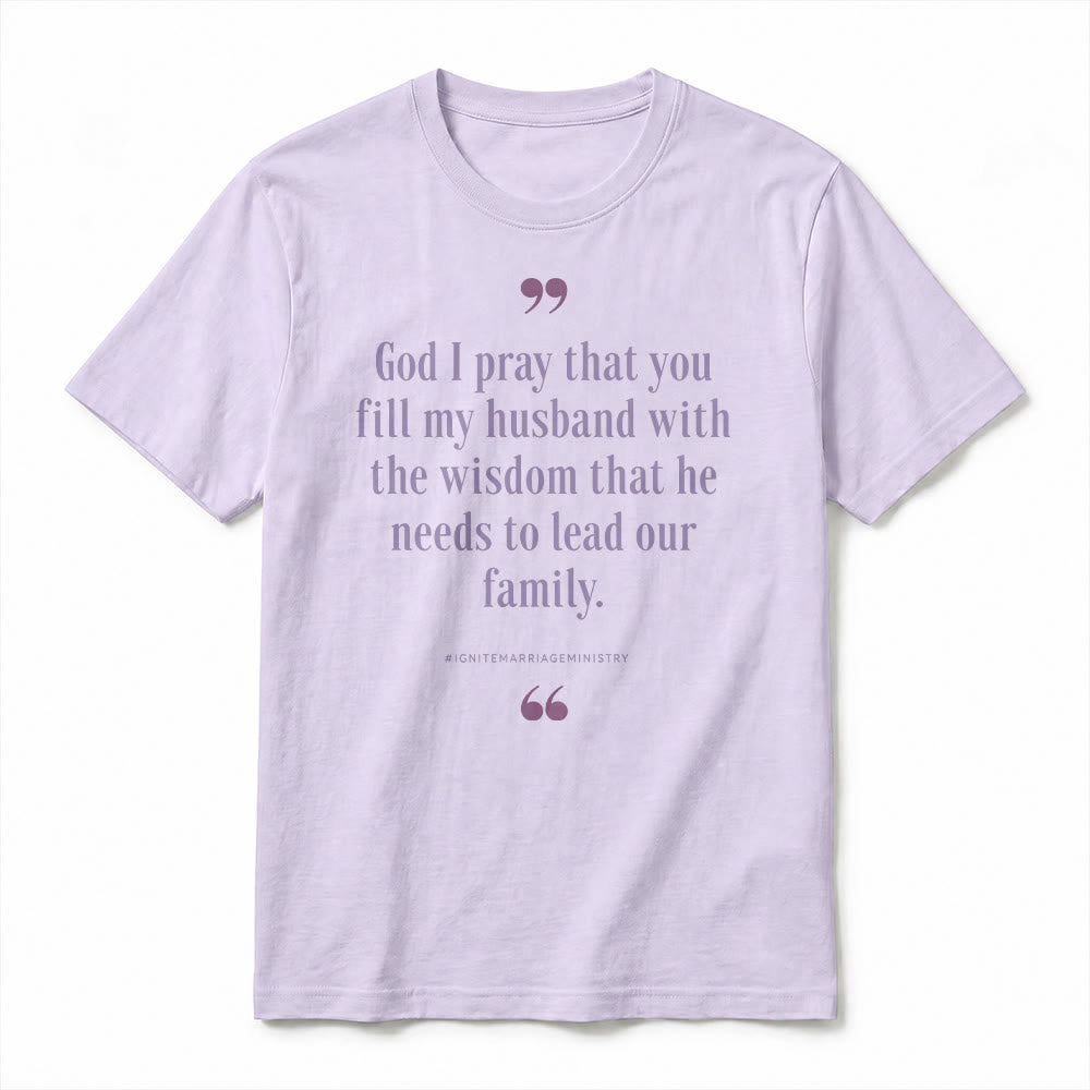 Christianartworkshop „Gott, ich bete, dass du meinen Mann mit Weisheit erfüllst“ Premium-Kurzarm-T-Shirt - image 14