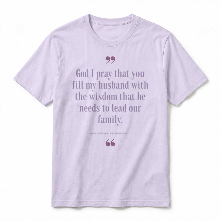 Christianartworkshop „Gott, ich bete, dass du meinen Mann mit Weisheit erfüllst“ Premium-Kurzarm-T-Shirt - image 14