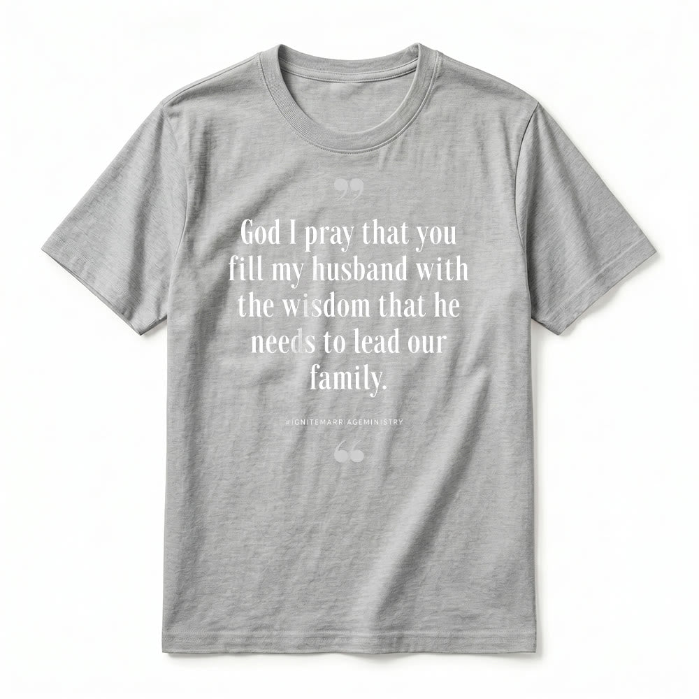 Christianartworkshop „Gott, ich bete, dass du meinen Mann mit Weisheit erfüllst“ Premium-Kurzarm-T-Shirt - image 20