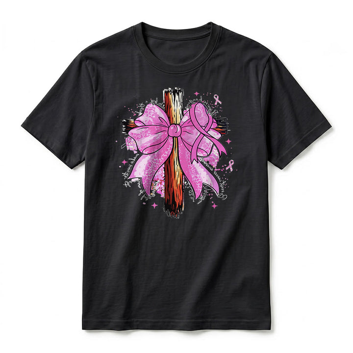 Christianartworkshop Premium-Kurzarm-T-Shirt mit Kreuz, Schleife und Band - image 11