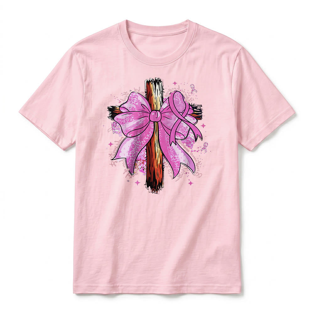 Christianartworkshop Premium-Kurzarm-T-Shirt mit Kreuz, Schleife und Band - image 26