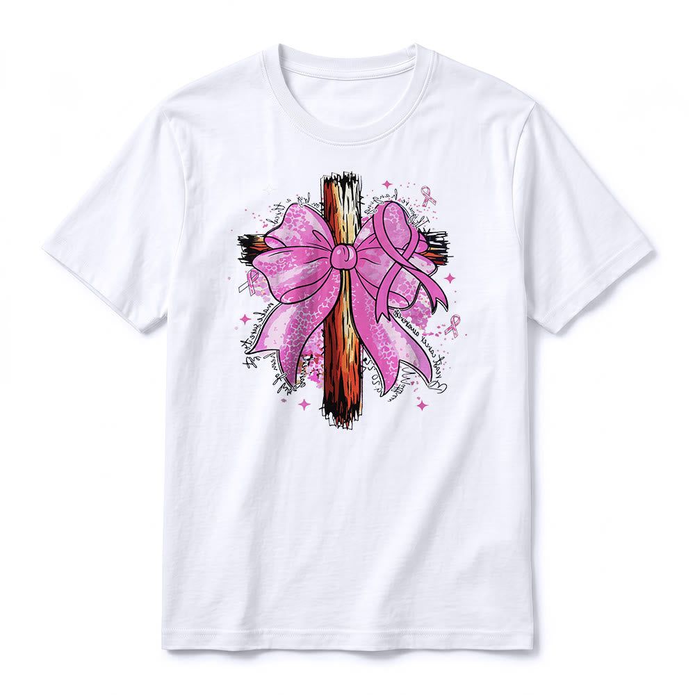 Christianartworkshop Premium-Kurzarm-T-Shirt mit Kreuz, Schleife und Band - image 17