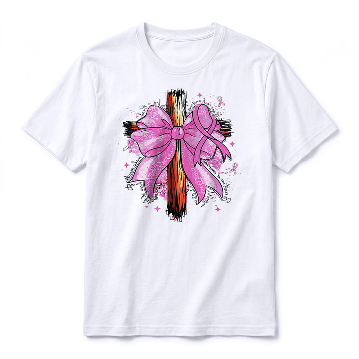 Christianartworkshop Premium-Kurzarm-T-Shirt mit Kreuz, Schleife und Band - image 17