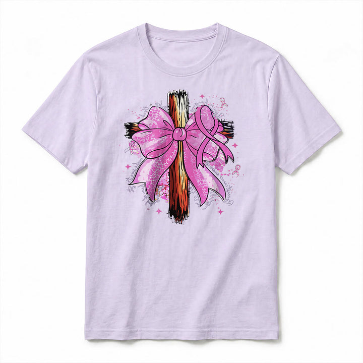 Christianartworkshop Premium-Kurzarm-T-Shirt mit Kreuz, Schleife und Band - image 14