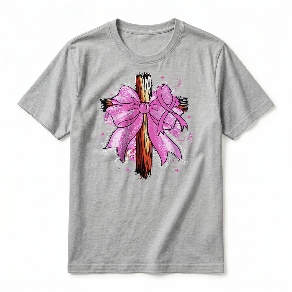 Christianartworkshop Premium-Kurzarm-T-Shirt mit Kreuz, Schleife und Band - image 20