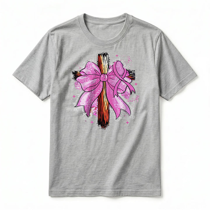 Christianartworkshop Premium-Kurzarm-T-Shirt mit Kreuz, Schleife und Band - image 20