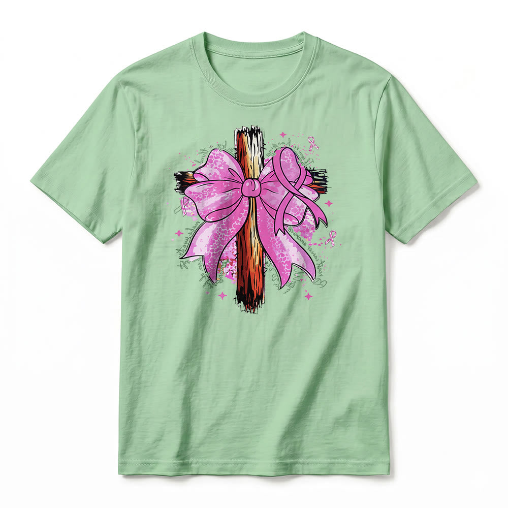 Christianartworkshop Premium-Kurzarm-T-Shirt mit Kreuz, Schleife und Band - image 23