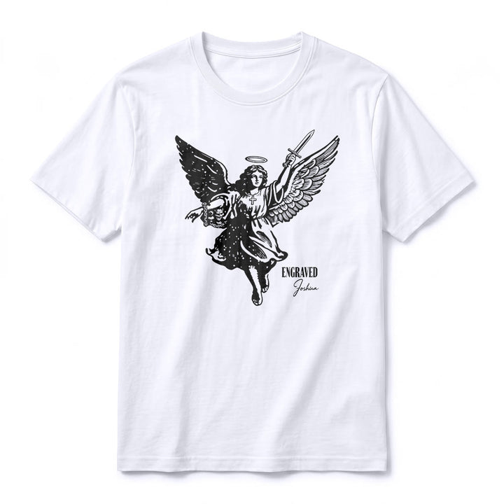 Christianartworkshop "Engraved Joshua" Warrior Angel Premium Kurzarm-T-Shirt - image 2