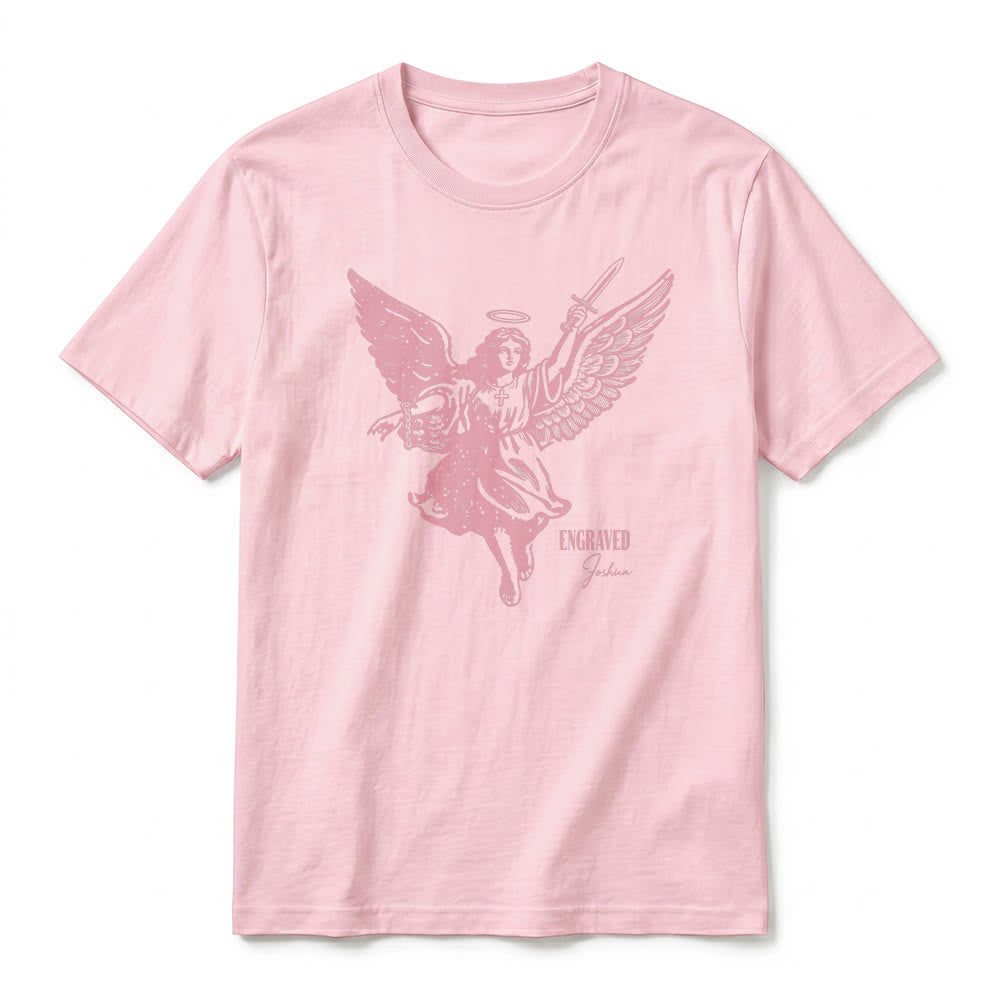 Christianartworkshop "Engraved Joshua" Warrior Angel Premium Kurzarm-T-Shirt - image 26