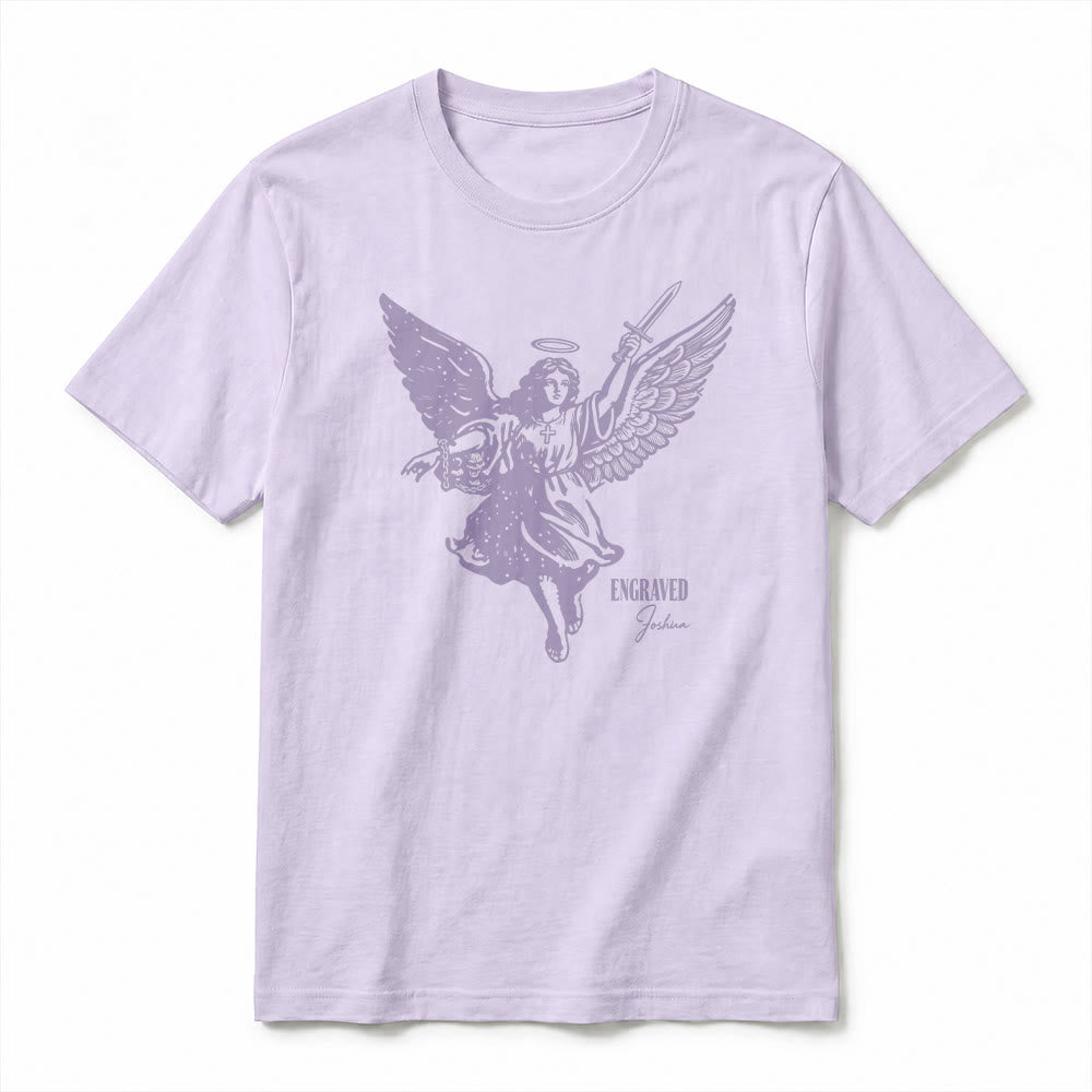 Christianartworkshop "Engraved Joshua" Warrior Angel Premium Kurzarm-T-Shirt - image 17