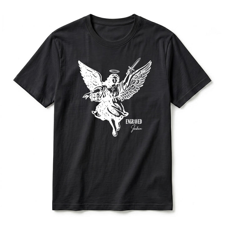 Christianartworkshop "Engraved Joshua" Warrior Angel Premium Kurzarm-T-Shirt - image 14