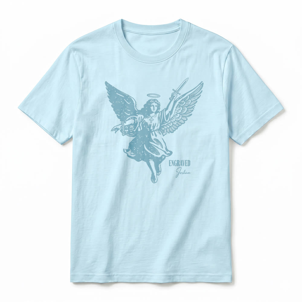 Christianartworkshop "Engraved Joshua" Warrior Angel Premium Kurzarm-T-Shirt - image 8