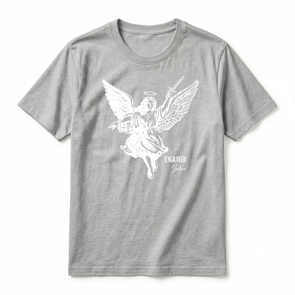 Christianartworkshop "Engraved Joshua" Warrior Angel Premium Kurzarm-T-Shirt - image 20