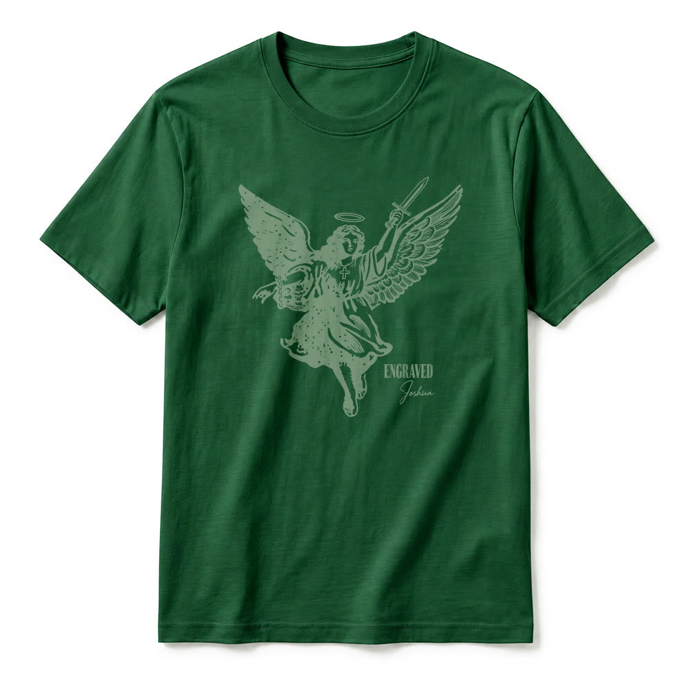 Christianartworkshop "Engraved Joshua" Warrior Angel Premium Kurzarm-T-Shirt - image 5