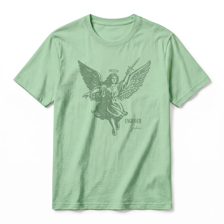 Christianartworkshop "Engraved Joshua" Warrior Angel Premium Kurzarm-T-Shirt - image 23