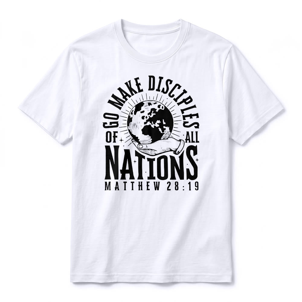 Christianartworkshop „Geht hin und macht alle Völker zu Jüngern (Matthäus 28,19)“ Premium Kurzarm-T-Shirt - image 5