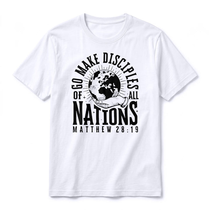 Christianartworkshop „Geht hin und macht alle Völker zu Jüngern (Matthäus 28,19)“ Premium Kurzarm-T-Shirt - image 5