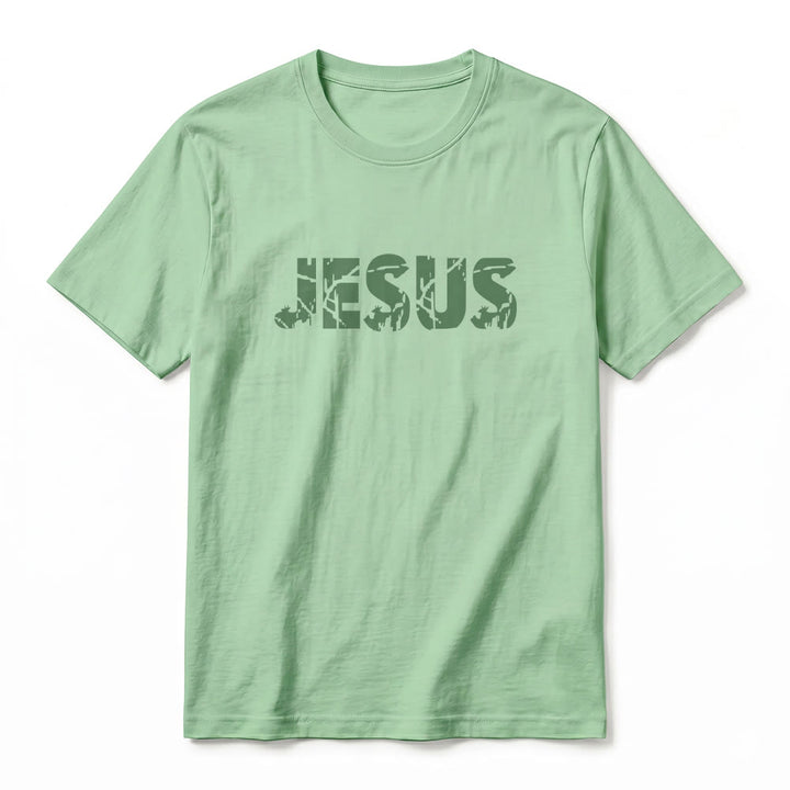 Christianartworkshop "JESUS" Mountain Cross Premium Kurzarm-T-Shirt - image 23