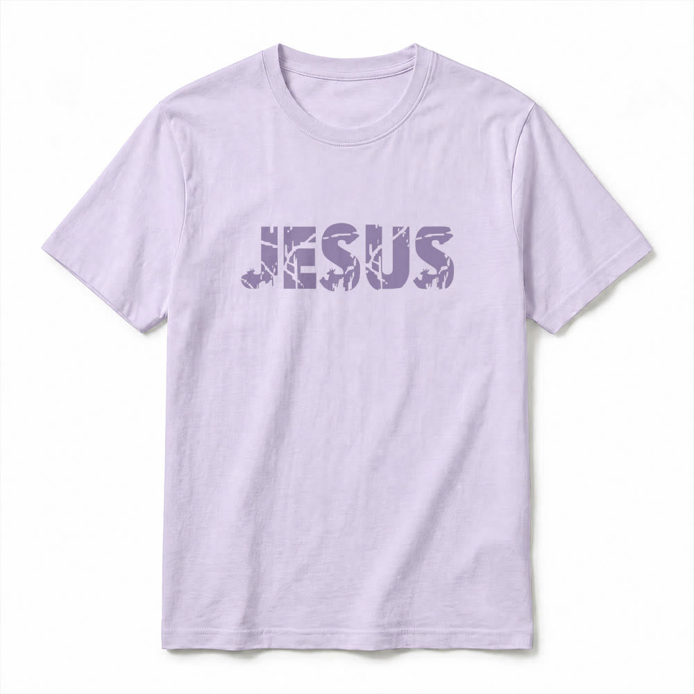 Christianartworkshop "JESUS" Mountain Cross Premium Kurzarm-T-Shirt - image 17