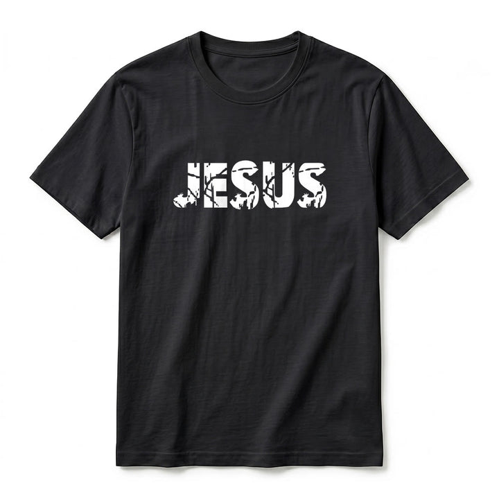 Christianartworkshop "JESUS" Mountain Cross Premium Kurzarm-T-Shirt - image 5