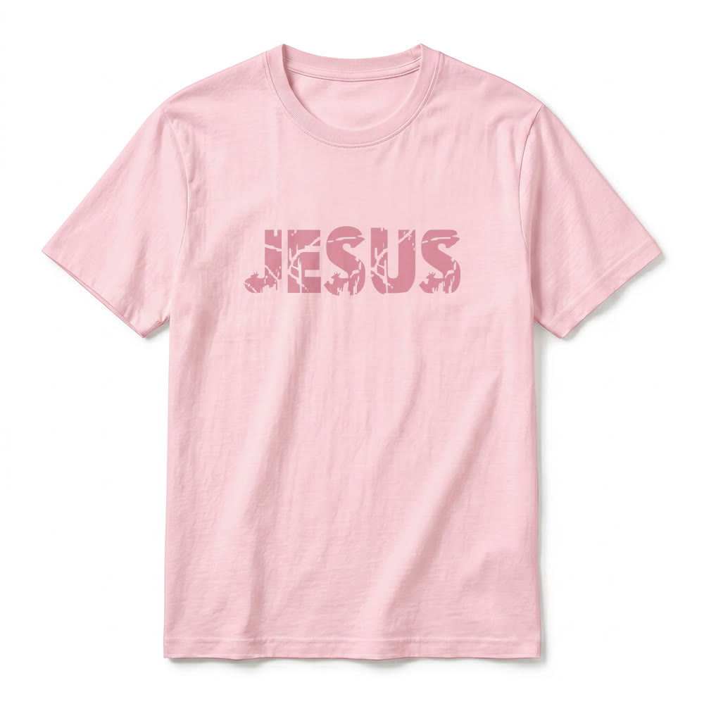 Christianartworkshop "JESUS" Mountain Cross Premium Kurzarm-T-Shirt - image 26