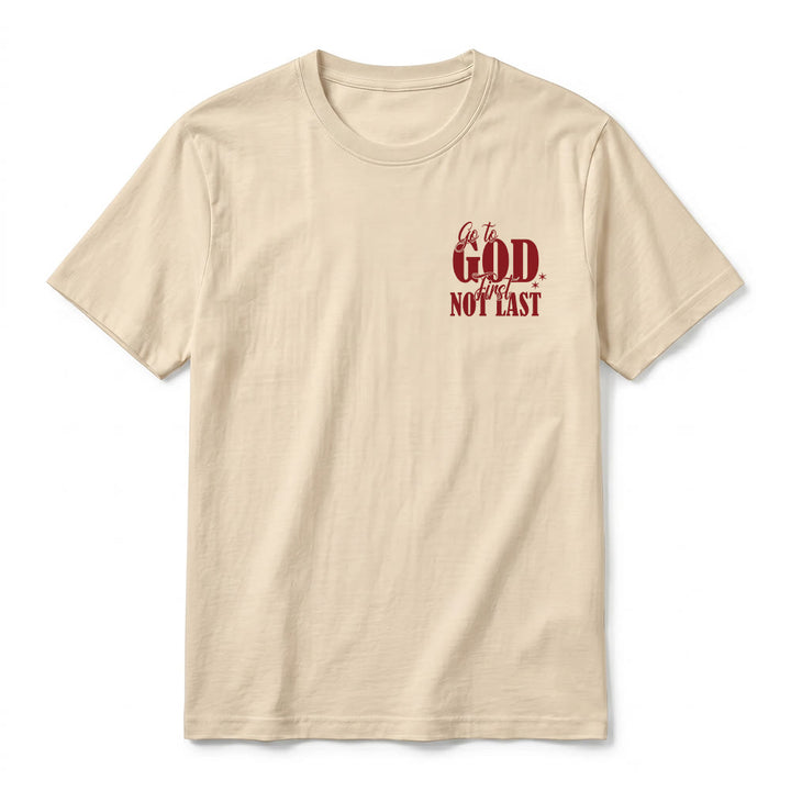 Christianartworkshop „Geh zuerst zu Gott“ – Premium-T-Shirt mit Glaubenserinnerung und kurzen Ärmeln - image 8