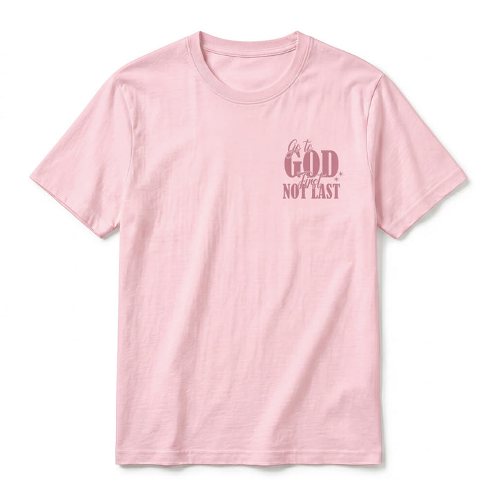 Christianartworkshop „Geh zuerst zu Gott“ – Premium-T-Shirt mit Glaubenserinnerung und kurzen Ärmeln - image 29