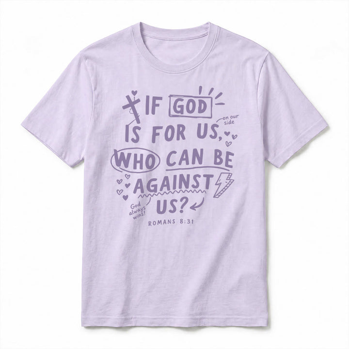 Christianartworkshop „Wenn Gott für uns ist, wer kann gegen uns sein? Römer 8,31“ Premium Kurzarm-T-Shirt - image 17