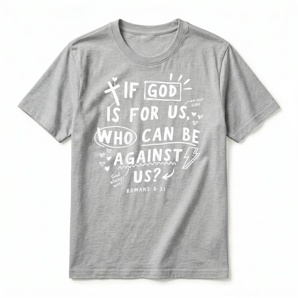 Christianartworkshop „Wenn Gott für uns ist, wer kann gegen uns sein? Römer 8,31“ Premium Kurzarm-T-Shirt - image 20
