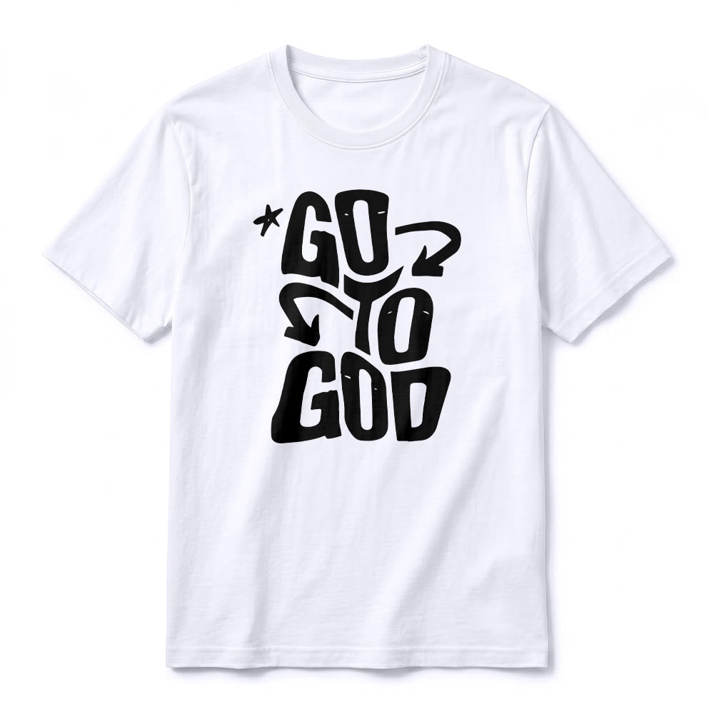 Christianartworkshop "Go To God" Sternenakzent Premium Kurzarm-T-Shirt - image 8
