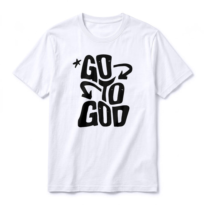 Christianartworkshop "Go To God" Sternenakzent Premium Kurzarm-T-Shirt - image 8