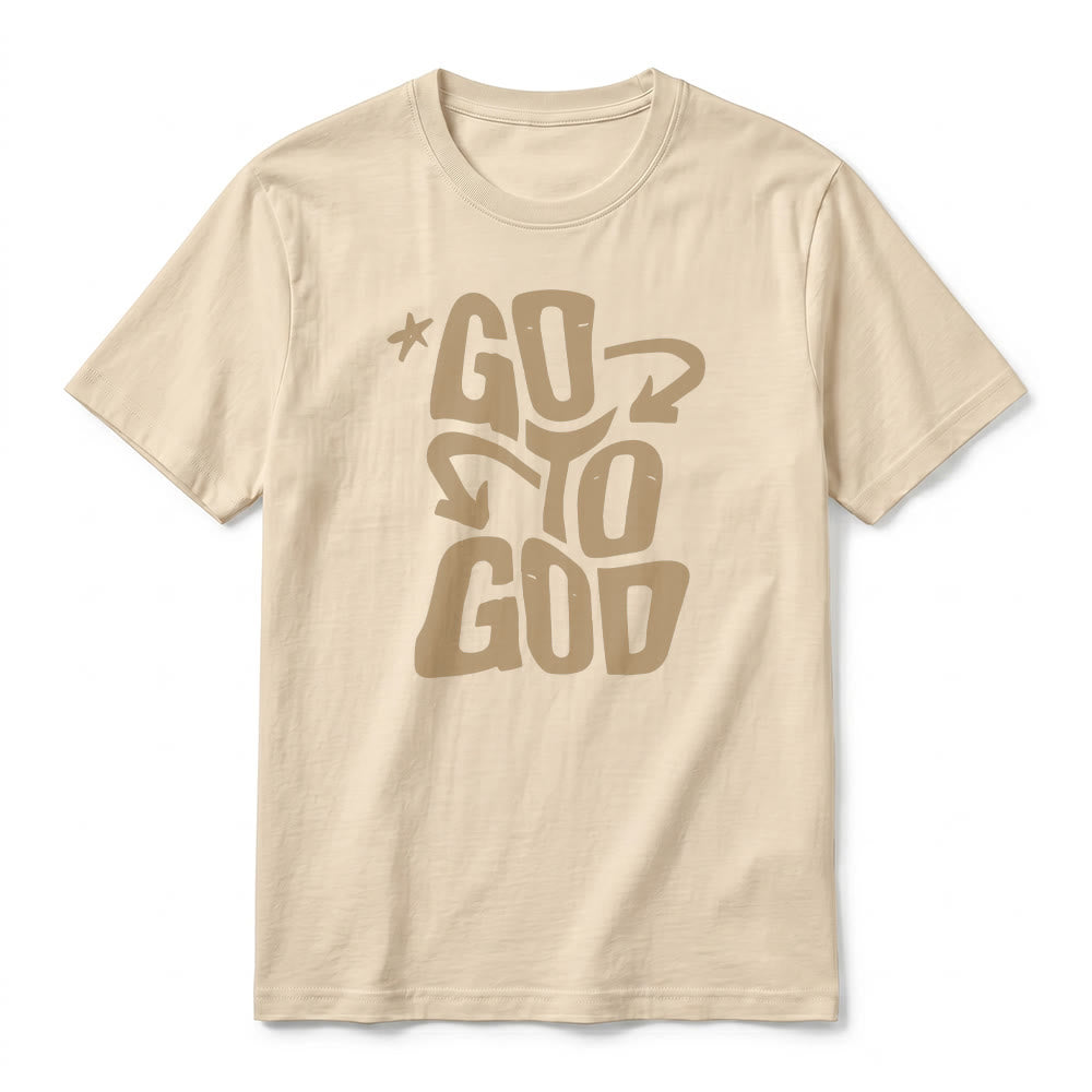 Christianartworkshop "Go To God" Sternenakzent Premium Kurzarm-T-Shirt - image 5