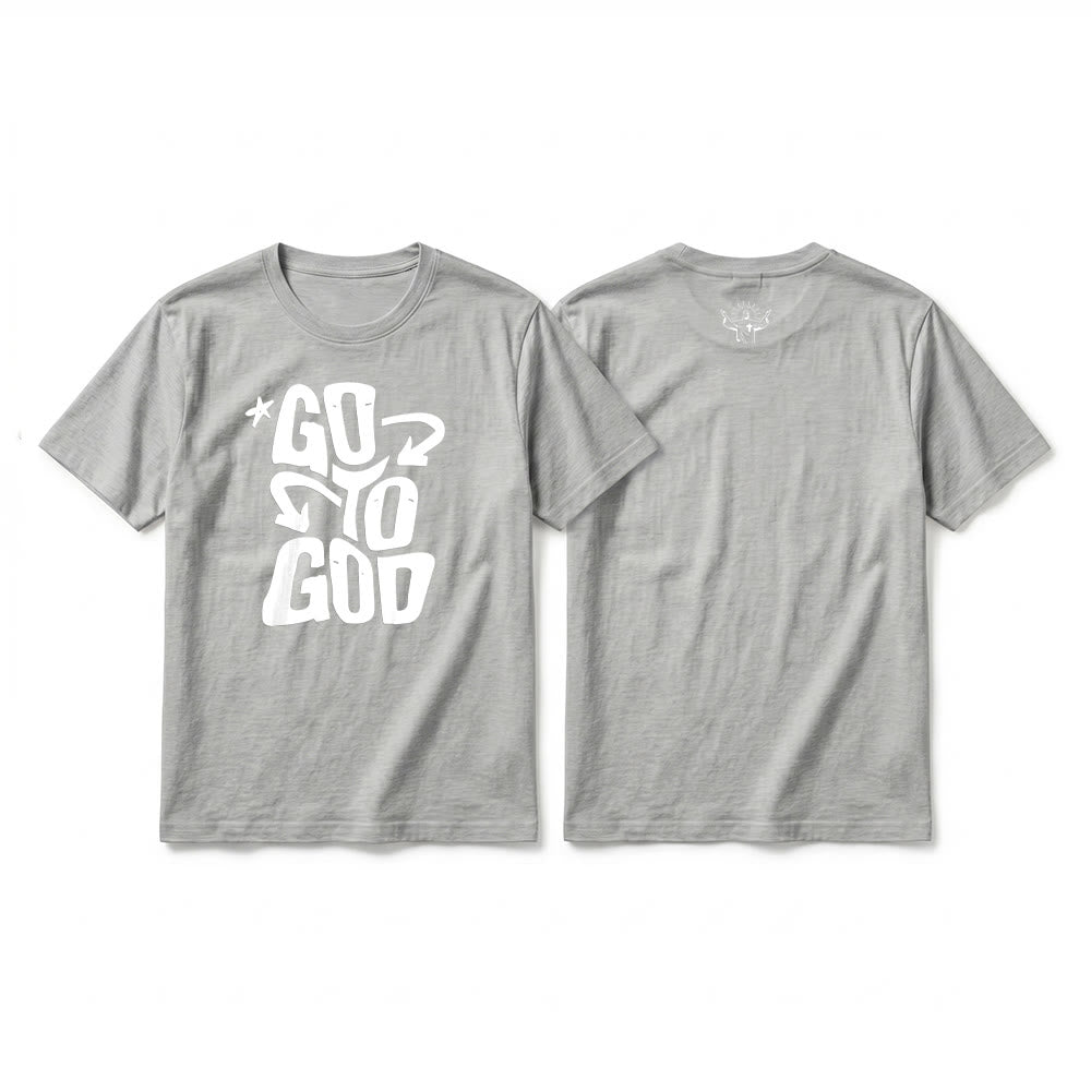 Christianartworkshop "Go To God" Sternenakzent Premium Kurzarm-T-Shirt - Grau - 2XL - image 19