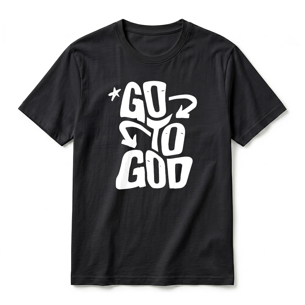 Christianartworkshop "Go To God" Sternenakzent Premium Kurzarm-T-Shirt - image 2