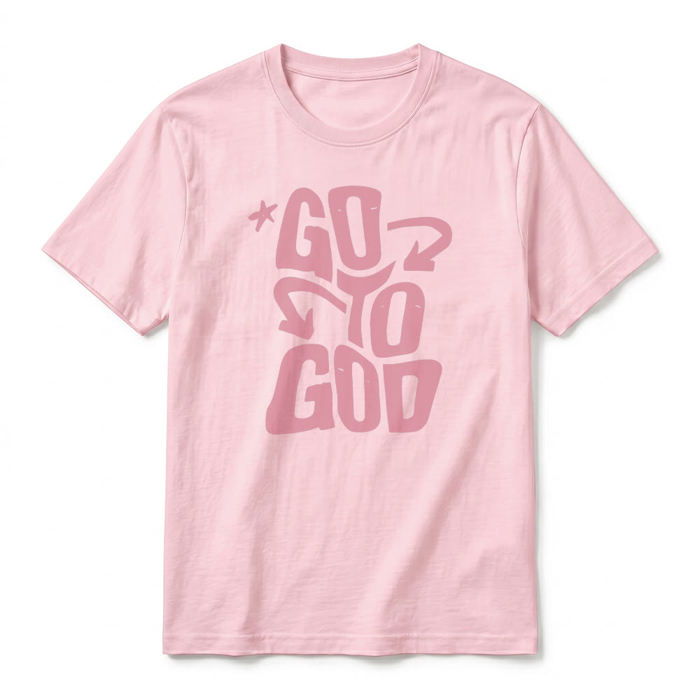 Christianartworkshop "Go To God" Sternenakzent Premium Kurzarm-T-Shirt - image 26