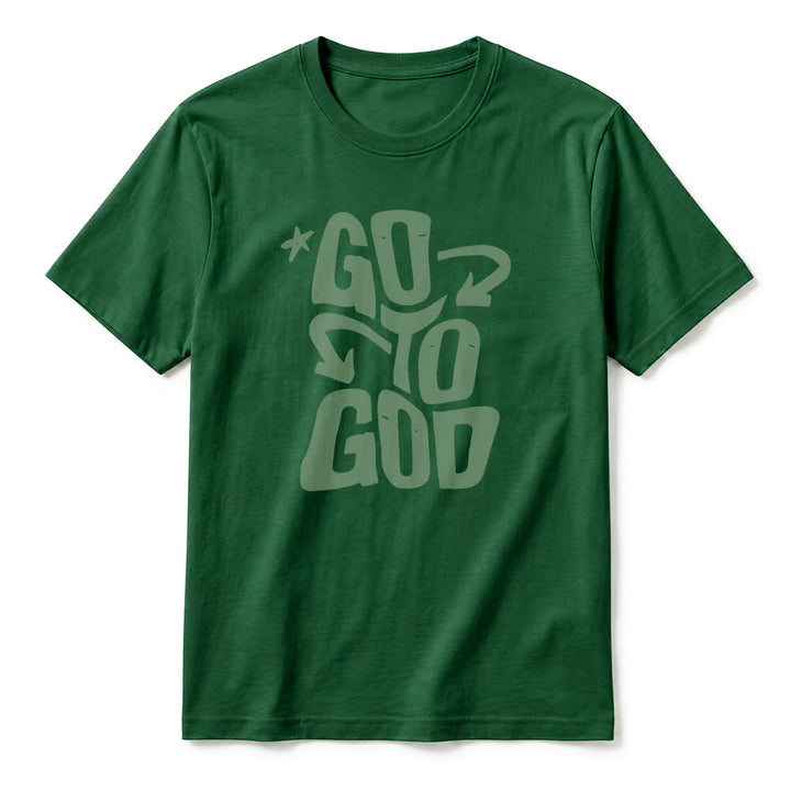 Christianartworkshop "Go To God" Sternenakzent Premium Kurzarm-T-Shirt - image 11