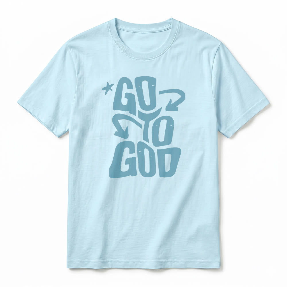 Christianartworkshop "Go To God" Sternenakzent Premium Kurzarm-T-Shirt - image 14